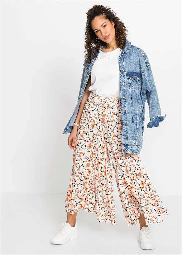 Pantalon palazzo en viscose fluide, bonprix