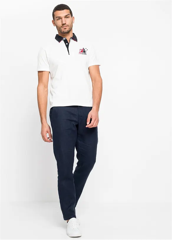 Pantalon chino Regular, 100% lin, droit, bonprix