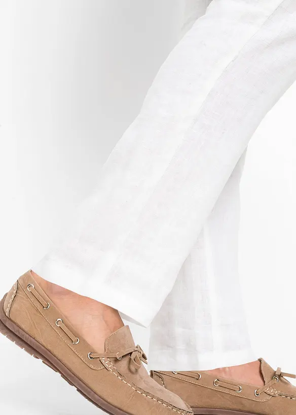 Pantalon chino Regular, 100% lin, droit, bonprix