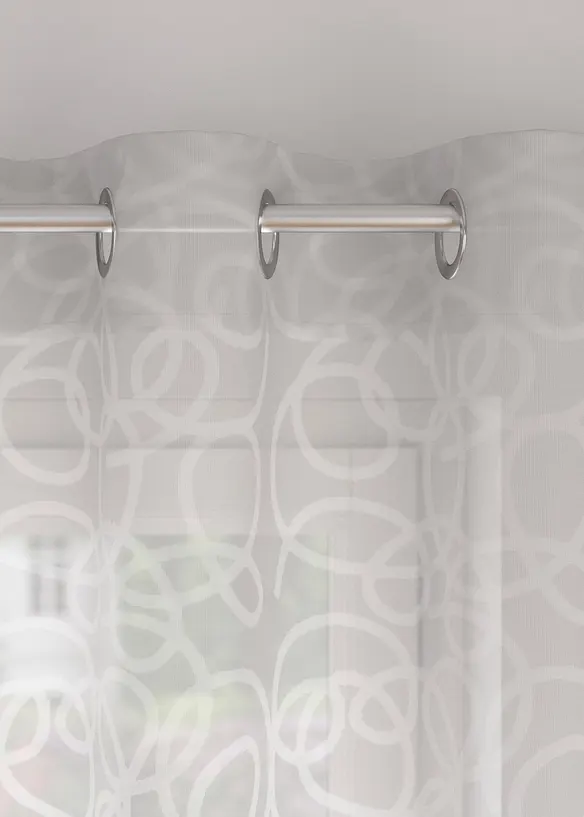 Voilage &agrave; imprim&eacute; (1 pce.) avec polyester recycl&eacute;, bonprix