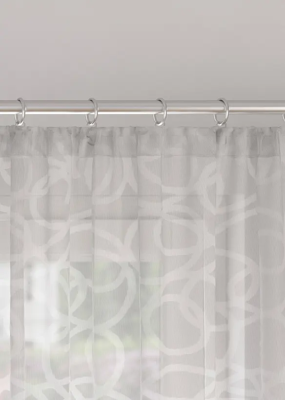 Voilage à imprimé (1 pce.) avec polyester recyclé, bonprix