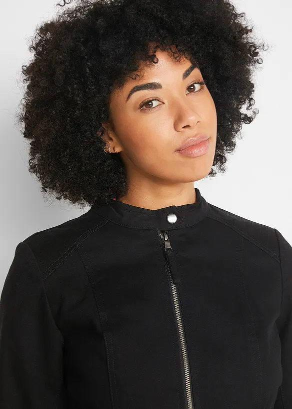 Veste en coton twill avec empiècements latéraux extensibles, bonprix