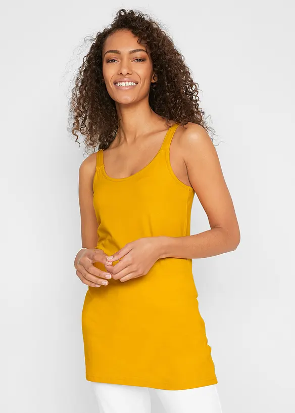 Lot de 2 d&eacute;bardeurs longs en coton &agrave; bretelles r&eacute;glables, bonprix