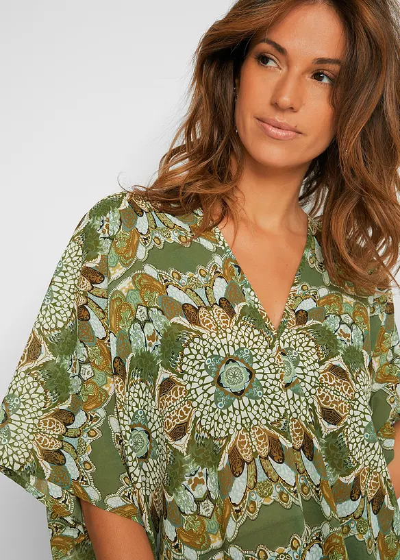 Tunique de plage oversize en crêpe léger, bonprix