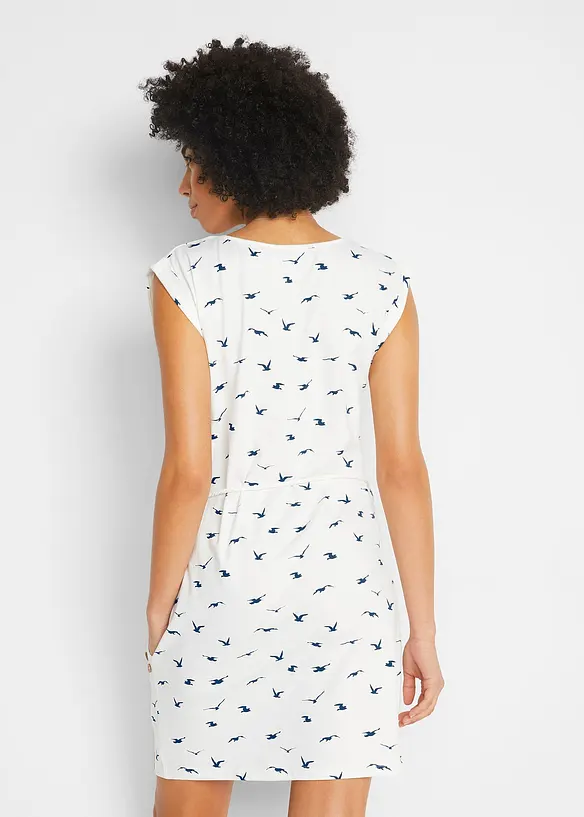 Robe en jersey imprimé à manches papillon, bonprix