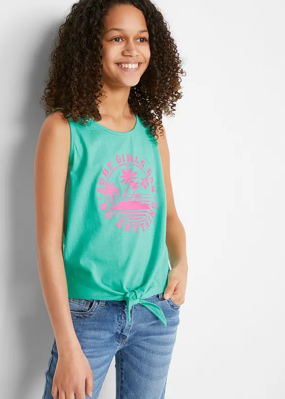 Lot de 2 tops 100% coton, bonprix