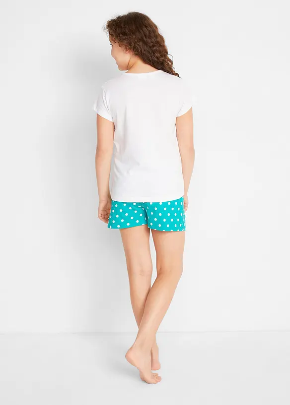 Lot de 2 pyjashorts 100% coton à manches courtes, bonprix