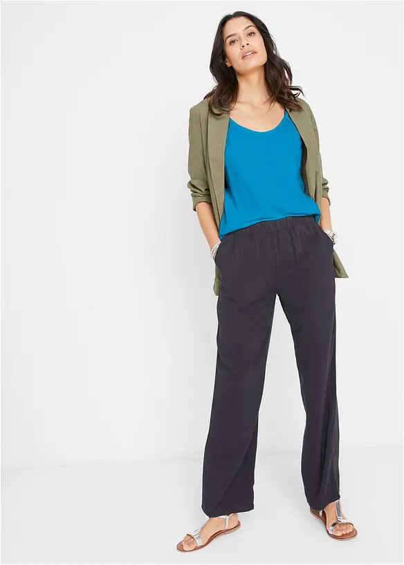 Top en coton &agrave; d&eacute;tails n&oelig;uds, bonprix