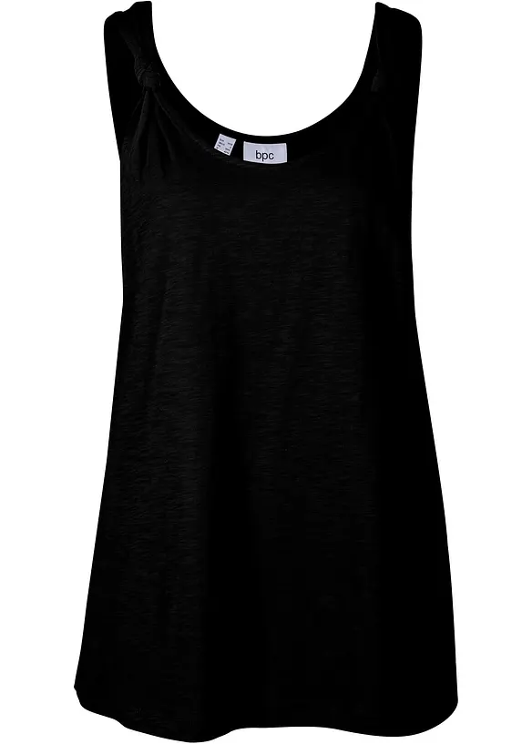 Top en coton &agrave; d&eacute;tails n&oelig;uds, bonprix