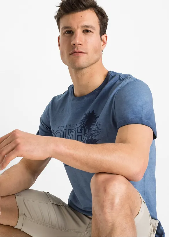 T-shirt aspect délavé 100% coton, bonprix