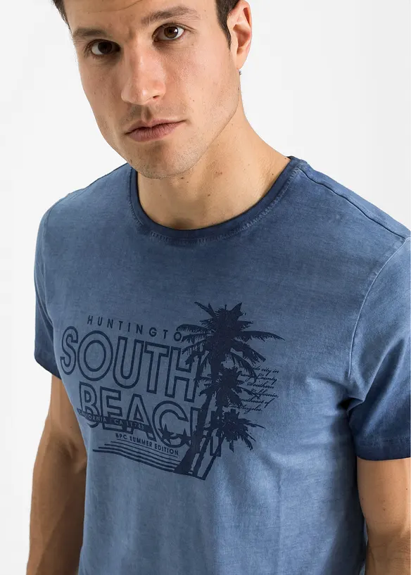 T-shirt aspect délavé 100% coton, bonprix