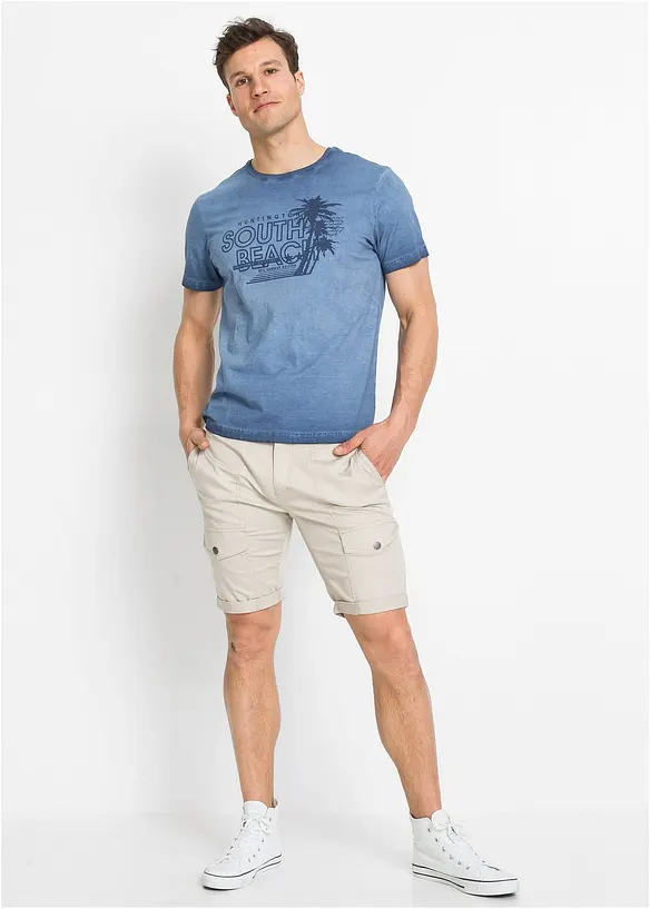 T-shirt aspect délavé 100% coton, bonprix