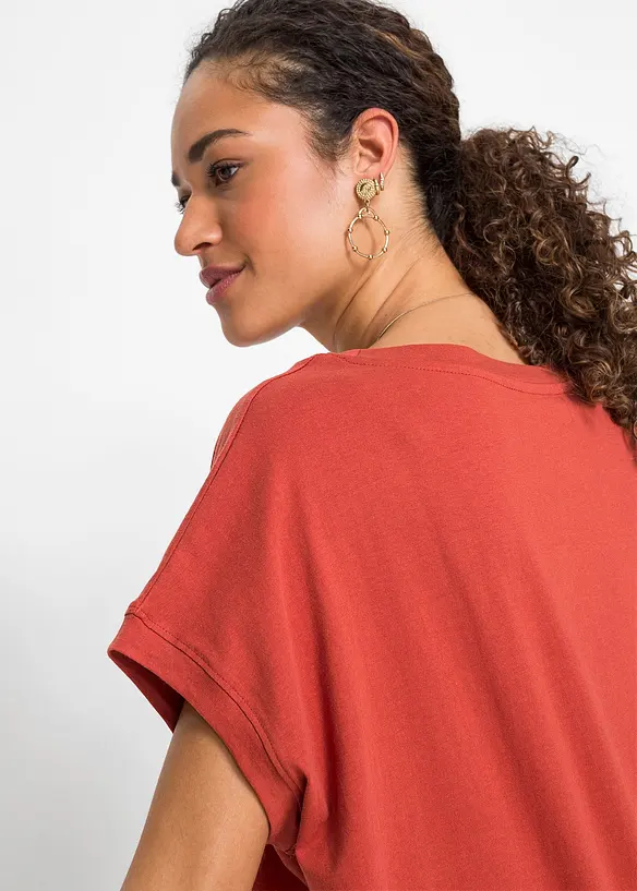 T-shirt long 100% coton, bonprix