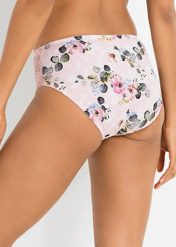 Lot de 2 slips Maxi avec dentelle, bonprix