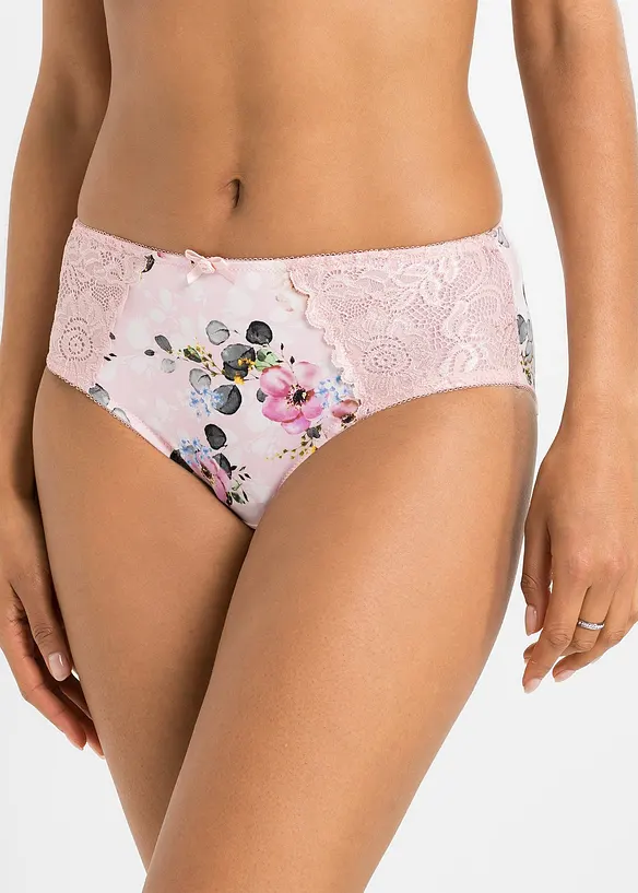 Lot de 2 slips Maxi avec dentelle, bonprix