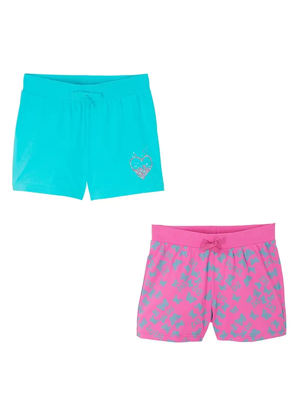 Lot de 2 shorts 100% coton, bonprix