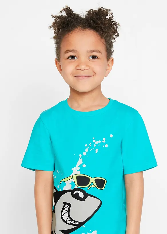 Lot de 2 T-shirts 100% coton, bonprix