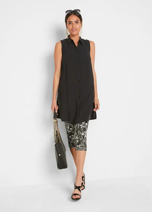 Legging 3/4 en coton extensible, bonprix