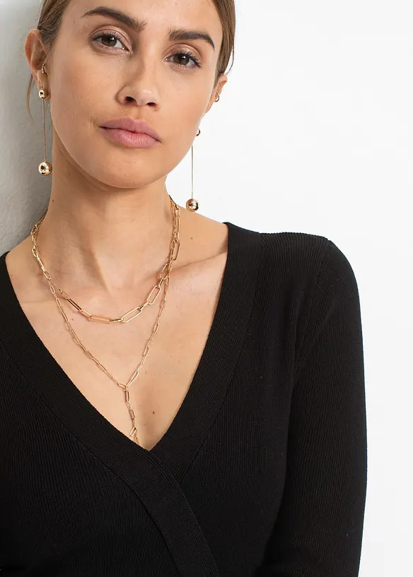 Robe en maille de viscose mélangée, bonprix