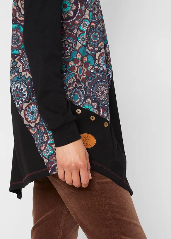 T-shirt à capuche 100% coton, bonprix