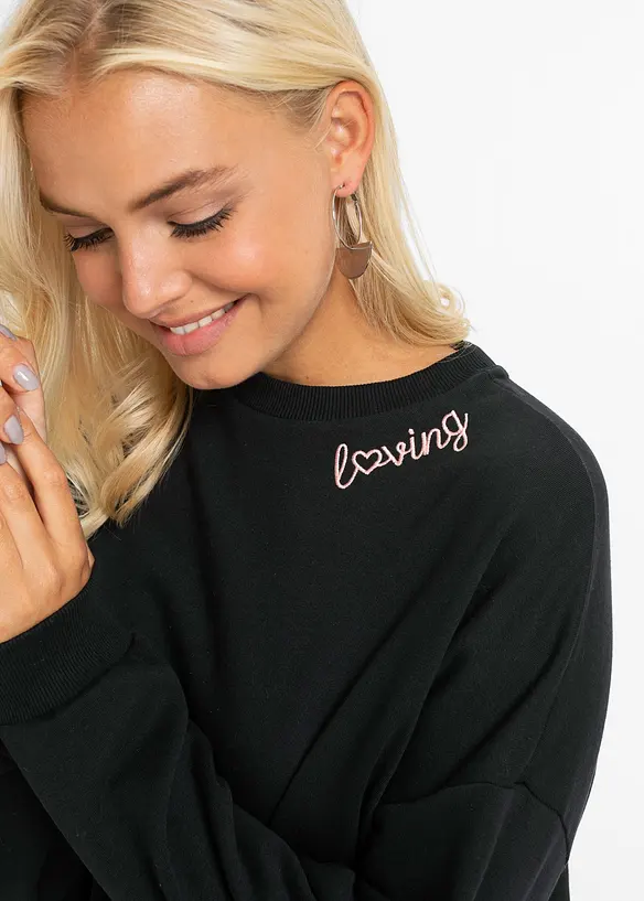 Robe molletonnée oversize, bonprix