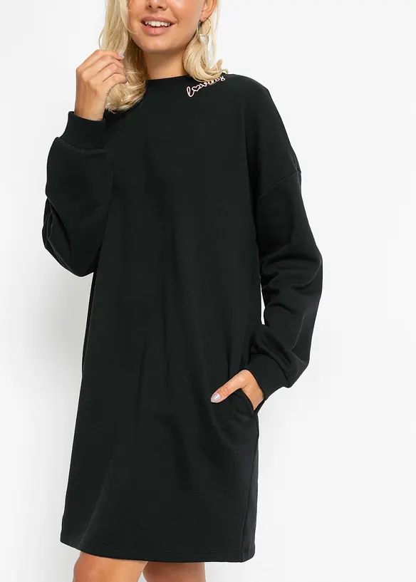 Robe molletonnée oversize, bonprix
