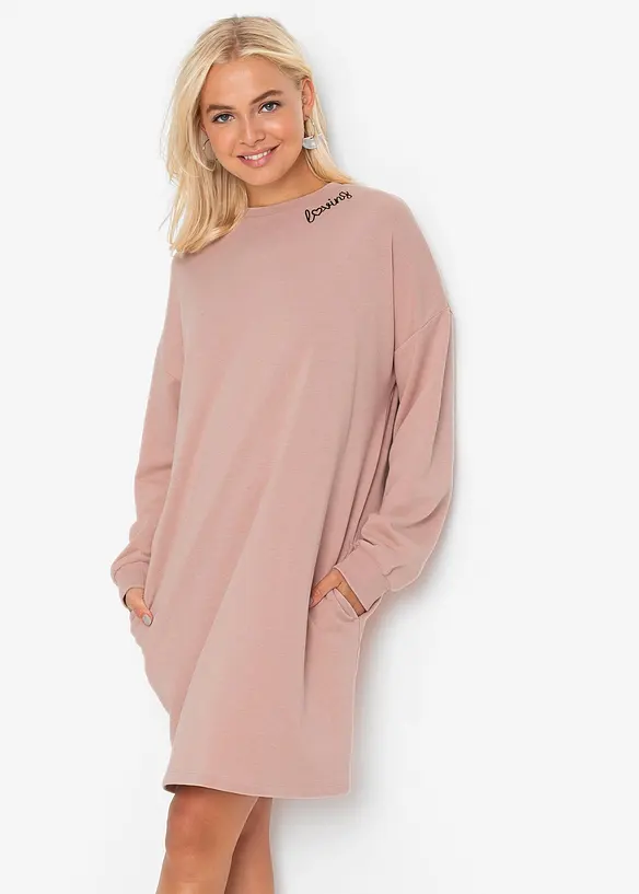 Robe molletonnée oversize, bonprix