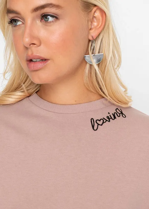 Robe molletonnée oversize, bonprix