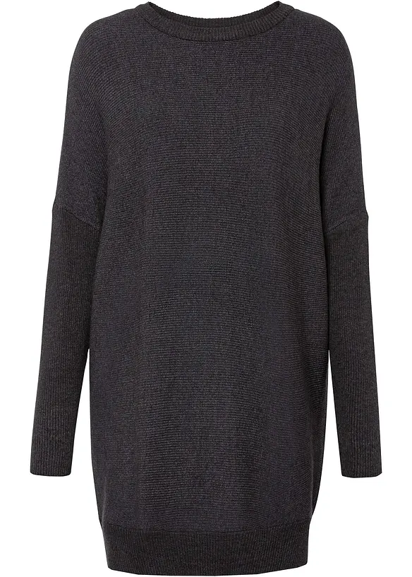 Pull long en viscose m&eacute;lang&eacute;e, bonprix