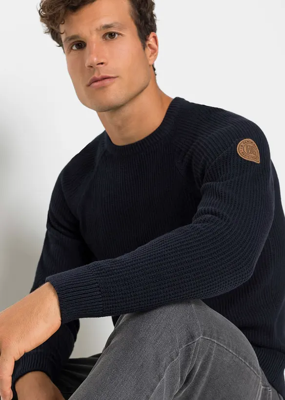 Pull en grosse maille avec coton recyclé, bonprix