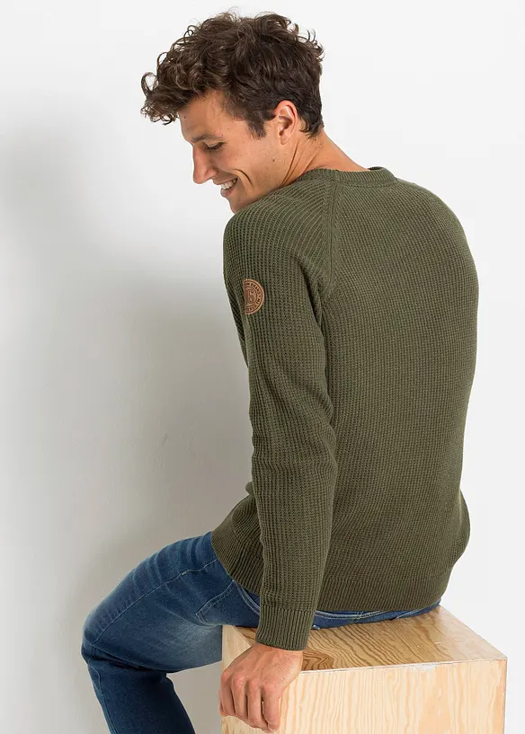 Pull en grosse maille avec coton recyclé, bonprix