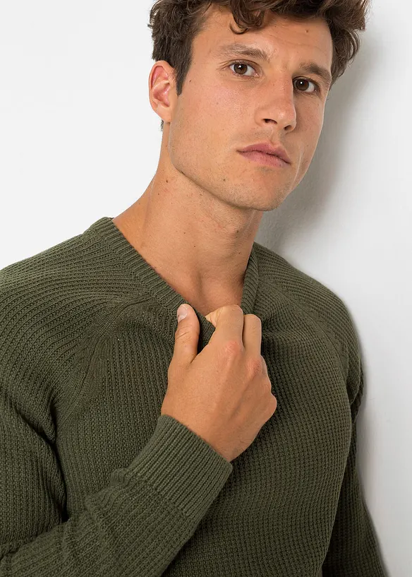 Pull en grosse maille avec coton recyclé, bonprix