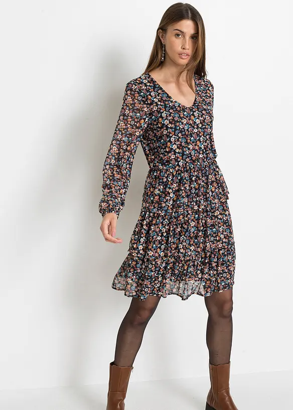 Robe courte en mesh, bonprix