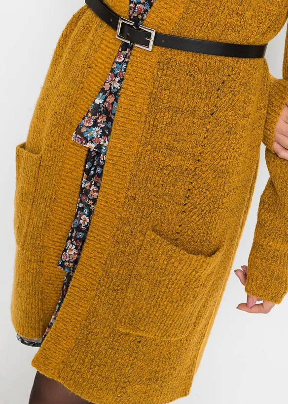 Gilet long en maille, bonprix