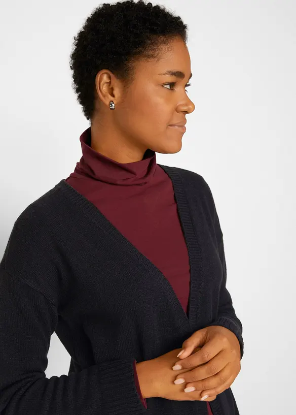 Gilet long en maille, bonprix