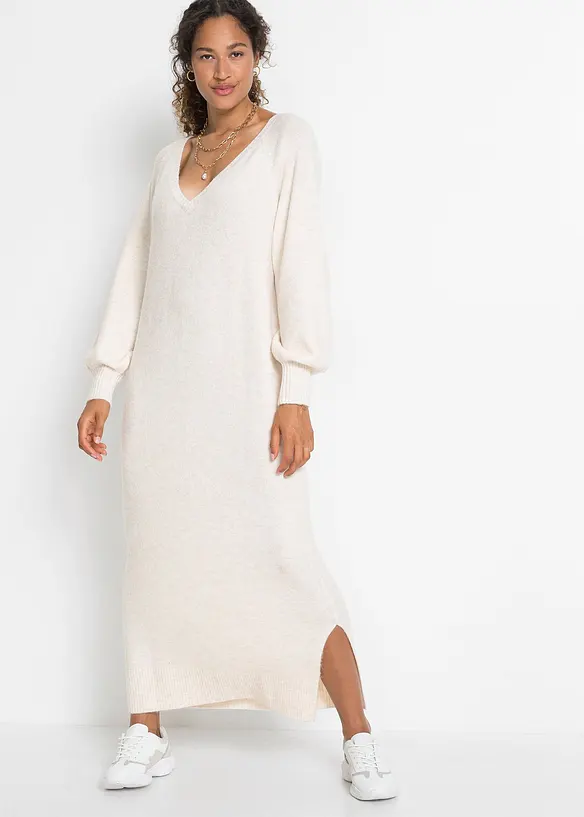 Robe midi oversize en maille, bonprix