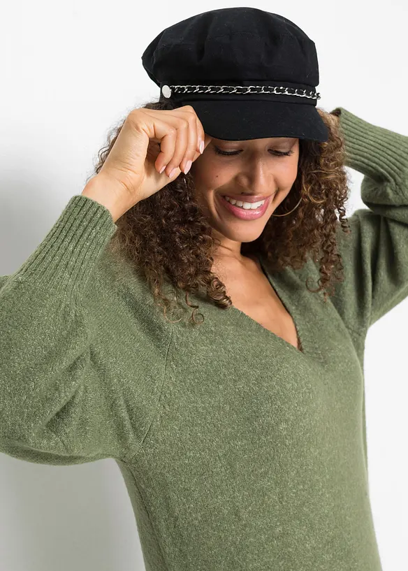 Robe midi oversize en maille, bonprix