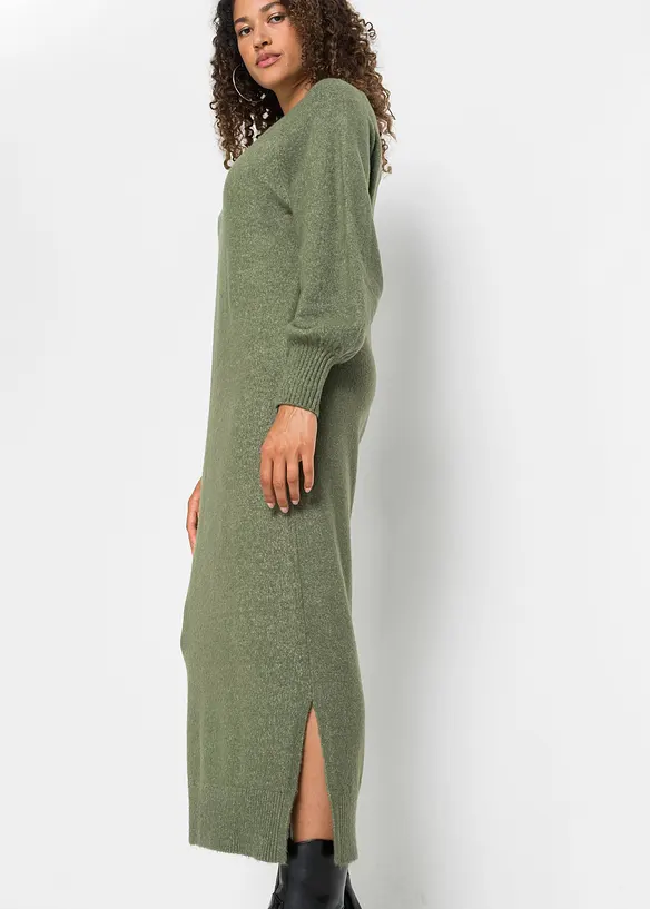 Robe midi oversize en maille, bonprix