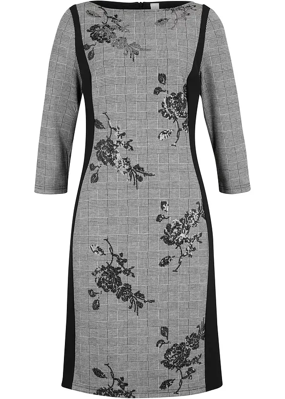 Robe fourreau avec sequins brodés, bonprix