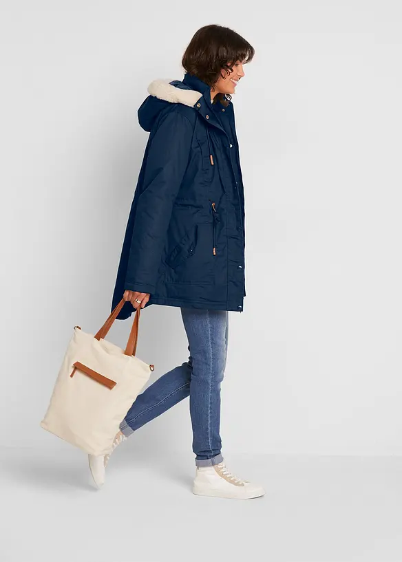 Veste Rembourrée Trespass Wando Pour Femme - Capuche Et Manches En Sherpa, 2 Poches Zippées