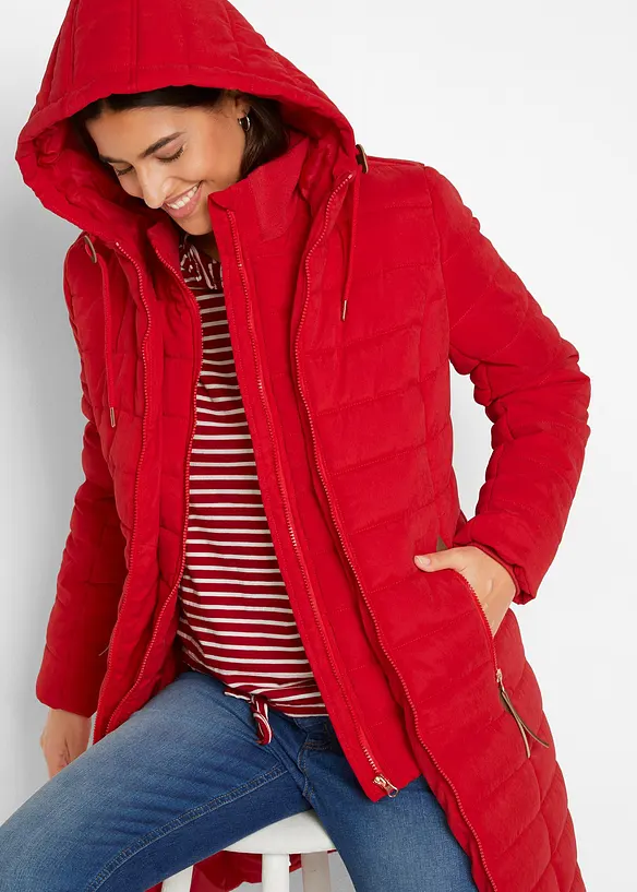 Doudoune longue, style 2 en 1, bonprix