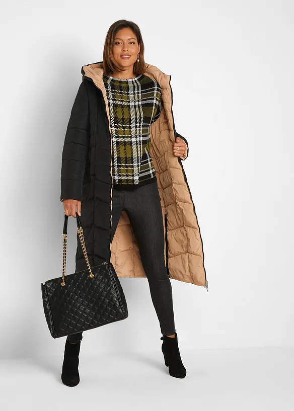 Doudoune longue et réversible, bonprix