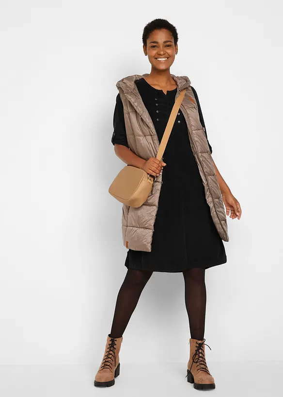 Robe-tunique en velours côtelé 100% coton, bonprix