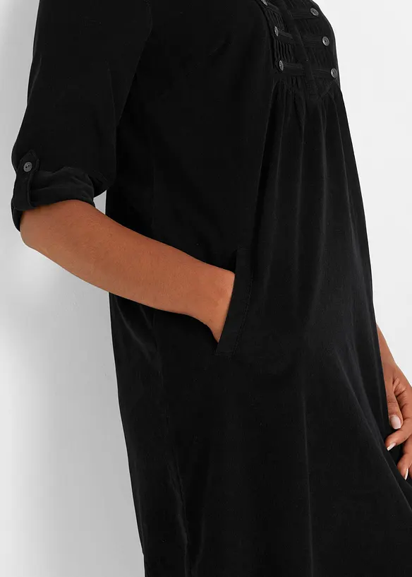 Robe-tunique en velours côtelé 100% coton, bonprix
