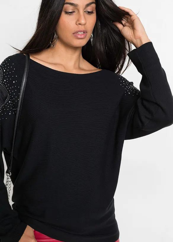 Pull en fine maille de viscose mélangée, bonprix