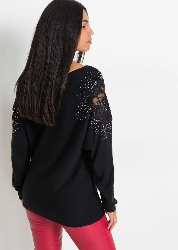 Pull en fine maille de viscose mélangée, bonprix