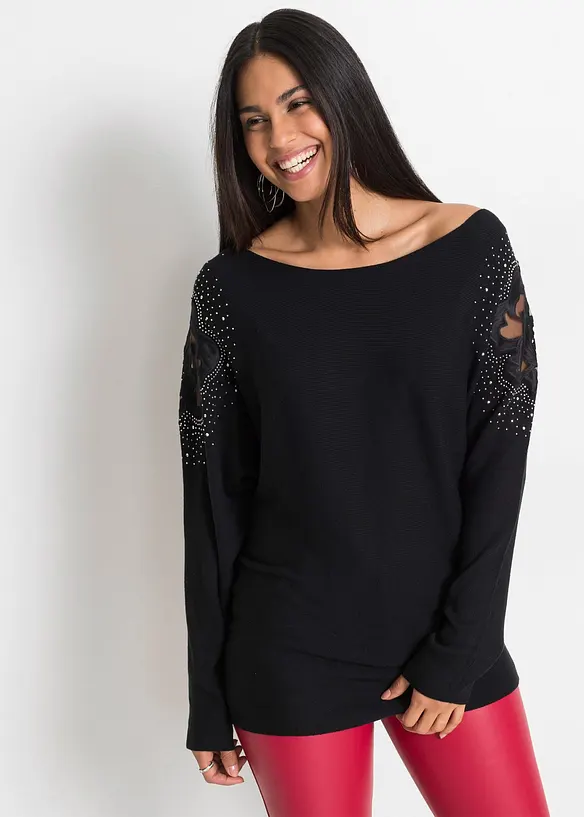 Pull en fine maille de viscose mélangée, bonprix