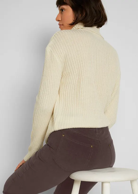 Pantalon skinny en velours côtelé extensible, bonprix