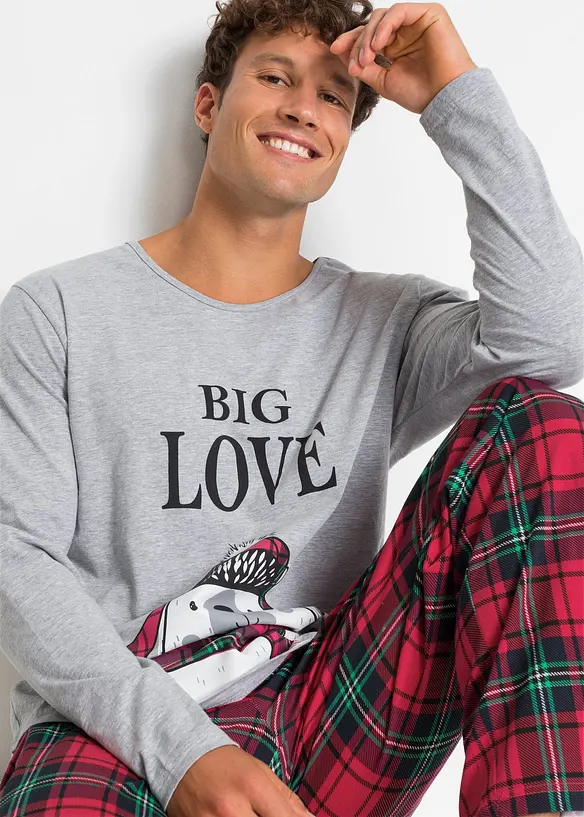 Pyjama coton manches longues, bonprix