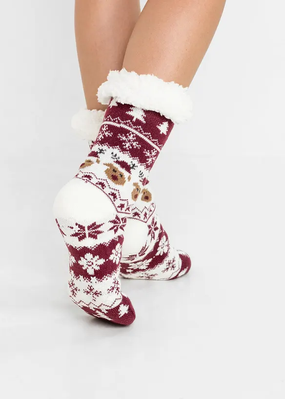 Chaussettes d'intérieur doublées peluche en polyester recyclé, bonprix